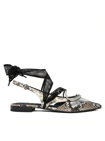 PINKO Baleriny Gianira 30 SD0547 P042 Szary. Szare baleriny Pinko, bez wzorów, ze skóry, bez obcasa. Za 647.99 zł.