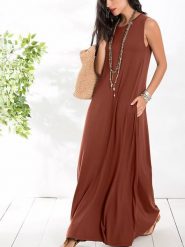 Milan Kiss Sukienka w kolorze jasnobrązowym rozmiar: XL. Brązowe sukienki Milan Kiss, xl, bez wzorów, bez kołnierzyka, bez ramiączek, maxi. Za 161.95 zł.