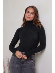 Soft Cashmere Golf w kolorze czarnym rozmiar: 38/40. Czarne golfy Soft Cashmere, bez wzorów, z kaszmiru, bez ramiączek. Za 132.93 zł.