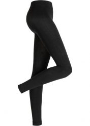 Legginsy termiczne z miękkim polarem 140 DEN. Czarne legginsy bonprix, bez wzorów, z polaru. Za 34.99 zł.