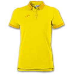 Koszulka polo do tenisa damska Joma Bali II. Żółte bluzki Joma, s, bez wzorów, sportowe, bez kołnierzyka, bez ramiączek. W wyprzedaży za 115.00 zł.