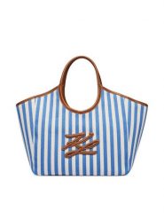 KARL LAGERFELD Torebka B2W46074 Niebieski. Niebieskie shopper KARL LAGERFELD, bez wzorów, z materiału, bez dodatków. Za 649.99 zł.