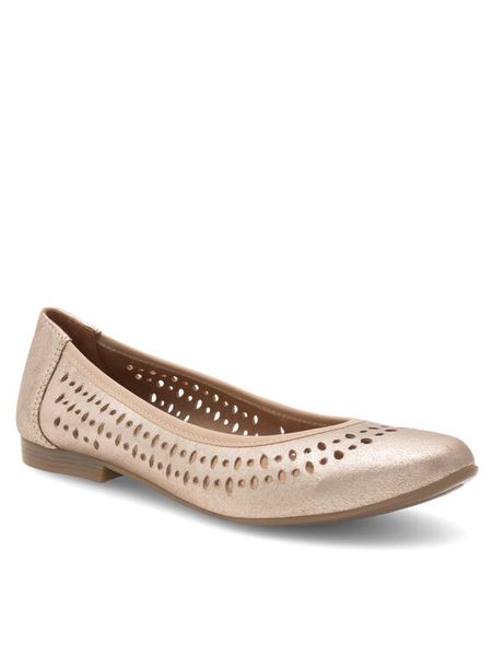 Lasocki Baleriny RST-ELENA-10 Złoty. Żółte baleriny Lasocki, bez wzorów, ze skóry, bez obcasa. Za 139.99 zł.