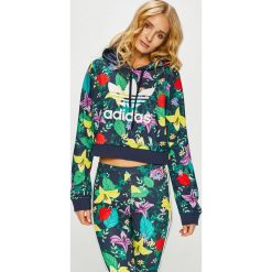 Adidas Originals - Bluza. Zielone bluzy Adidas Originals, bez wzorów, z bawełny, z kapturem. W wyprzedaży za 249.90 zł.