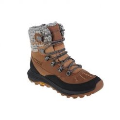 Buty do chodzenia damskie Merrell Siren 4 Thermo Demi. Brązowe trekkingi Merrell, z jeansu, za kostkę, trekkingowe. Za 791.30 zł.