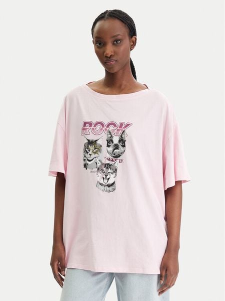 Liu Jo T-Shirt WA6131 J3868 Różowy Regular Fit. Czerwone t-shirty Liu Jo, s, bez wzorów, z bawełny, bez kołnierzyka, bez ramiączek. Za 359.99 zł.