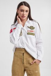 Koszula damska AERONAUTICA MILITARE. Koszule AERONAUTICA MILITARE, l, bez wzorów, bez kołnierzyka, bez ramiączek. Za 719.00 zł.