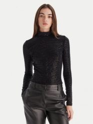 HUGO Bluzka Drisila 50547367 Czarny Regular Fit. Czarne bluzki Hugo, s, bez wzorów, z syntetyku, bez kołnierzyka, bez ramiączek. Za 449.99 zł.