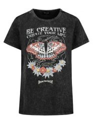 Sublevel Koszulka w kolorze antracytowym rozmiar: M. Czarne bluzki Sublevel, m, bez wzorów, bez kołnierzyka, bez ramiączek. Za 43.99 zł.