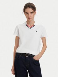 Beverly Hills Polo Club Polo P-SS26W-P2217 Biały Regular Fit. Białe koszulki polo Beverly Hills Polo Club, m, bez wzorów, z bawełny, bez kołnierzyka, bez ramiączek. Za 249.99 zł.