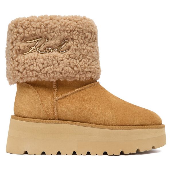 Śniegowce KARL LAGERFELD. Brązowe trapery i śniegowce KARL LAGERFELD. Za 759.99 zł.