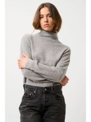 AUTHENTIC CASHMERE Kaszmirowy sweter "Cheviot" w kolorze szarym rozmiar: S. Szare golfy AUTHENTIC CASHMERE, s, bez wzorów, z kaszmiru, bez ramiączek. Za 346.18 zł.