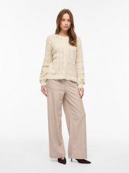 Vila Kardigan "Vilowen" w kolorze kremowym rozmiar: XS. Brązowe kardigany Vila, xs, bez wzorów, z bawełny. Za 83.62 zł.