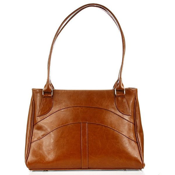 Torebka skórzana damska DAN-A T91 camel. Brązowe torebki klasyczne DAN-A, bez wzorów, ze skóry, bez dodatków. Za 369.99 zł.