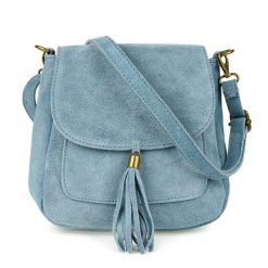 Listonoszka skórzana X40 błękitna. Niebieskie torebki klasyczne bez wzorów, z materiału, duże, zamszowe, bez dodatków. Za 120.90 zł.