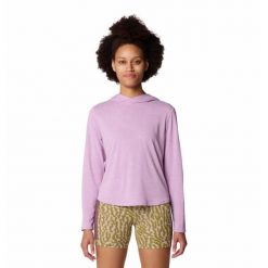 Bluza damska z kapturem Mountain Hardwear Sunblocker™. Czerwone bluzy Mountain Hardwear, bez wzorów, z kapturem. Za 383.00 zł.