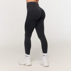 Legginsy damskie fitness bezszwowe Fierce. Szare legginsy sportowe GYMBEAM, s, bez wzorów, z elastanu, z podwyższonym stanem, do biegania. Za 110.90 zł.