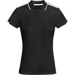 Damska Sportowa Koszulka Polo Tamil Z Krótkim Rękawem. Białe koszulki polo ROLY, s, bez wzorów, bez kołnierzyka, bez ramiączek. Za 64.99 zł.