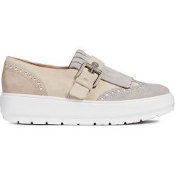 Geox - Mokasyny. Mokasyny Geox, bez wzorów, z materiału, bez obcasa. W wyprzedaży za 329.90 zł.