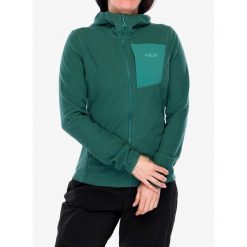 Bluza z kapturem damska Rab Tecton Hoody. Zielone bluzy RAB, s, bez wzorów, z kapturem. Za 391.20 zł.