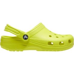 Klapki dla dorosłych Crocs Classic. Żółte klapki Crocs, bez wzorów, bez obcasa. Za 146.99 zł.