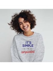 WOOOP Bluza "It´s simple I´m complicated" w kolorze szarym rozmiar: XS. Szare bluzy Wooop, m, bez wzorów, z bawełny, bez kaptura. Za 108.99 zł.