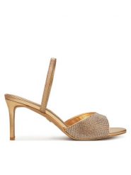 Aldo Sandały Aitana 13838598 Złoty. Żółte sandały Aldo, bez wzorów, ze skóry, bez obcasa, na szpilce, bez zapięcia. Za 339.99 zł.