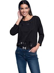 Heine Koszulka w kolorze granatowo-czarnym rozmiar: 40. Czarne bluzki Heine, bez wzorów, bez kołnierzyka, bez ramiączek. Za 56.66 zł.