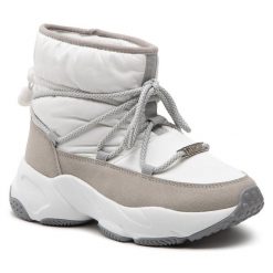 Botki Big Star Shoes. Białe botki BIG STAR SHOES, bez wzorów, bez obcasa, na płaskiej podeszwie, bez zapięcia. Za 359.99 zł.