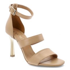 Beżowe Sandały Karino Stylowe Obuwie Damskie Na Szpilce. Brązowe sandały Karino, bez wzorów, ze skóry, eleganckie, bez obcasa, na obcasie, bez zapięcia. Za 422.99 zł.