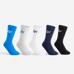 Skarpety sportowe tenis Puma wysokie x5. Białe skarpety Puma, bez wzorów, z bawełny. Za 39.99 zł.