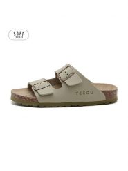 Teegu Klapki w kolorze khaki rozmiar: 38. Brązowe klapki teegu, bez wzorów, z otwartym noskiem, bez obcasa. Za 121.99 zł.