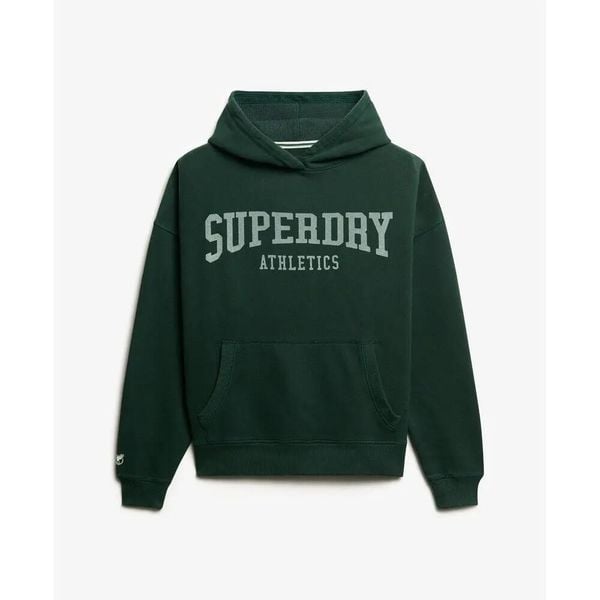 Bluza damska z kapturem Superdry Athletic Essential Relaxed. Zielone bluzy Superdry, l, z aplikacjami, z kapturem. Za 259.15 zł.