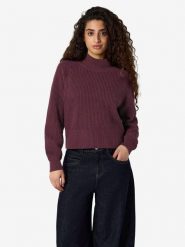 Noisy may Sweter "Dara" w kolorze bordowym rozmiar: L. Czerwone swetry Noisy may, l, bez wzorów, z bawełny, bez ramiączek. Za 109.95 zł.