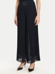 Morgan Spodnie palazzo 232-PCARY Granatowy Wide Leg. Niebieskie spodnie materiałowe Morgan, bez wzorów, z materiału. Za 239.99 zł.
