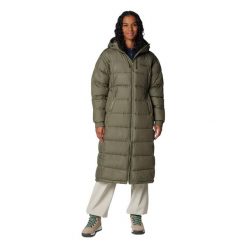 Płaszcz puchowy damski Columbia Pike Lake II Long. Fioletowe płaszcze Columbia, m, bez wzorów, z puchu, bez kaptura. Za 729.99 zł.