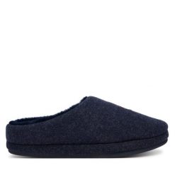 Kapcie Tommy Hilfiger. Niebieskie obuwie domowe TOMMY HILFIGER, bez wzorów, bez zapięcia. Za 249.99 zł.