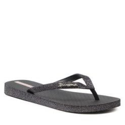 Japonki Ipanema. Czarne klapki Ipanema, bez wzorów, bez obcasa. Za 139.99 zł.