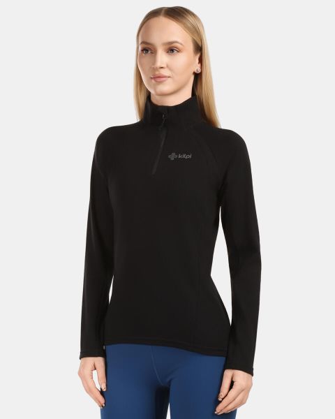 Damska bluza techniczna Kilpi MONTALE-W. Czarne bluzy Kilpi, bez wzorów, z materiału, bez kaptura. Za 318.77 zł.