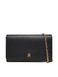 Tommy Hilfiger Torebka Th Icon Flap W/ Chain AW0AW17958 Czarny. Czarne torebki klasyczne TOMMY HILFIGER, bez wzorów, ze skóry, bez dodatków. Za 389.99 zł.