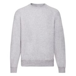 Bluza Unisex Adult Classic Plain Raglan. Białe bluzy FRUIT OF THE LOOM, m, bez wzorów, z bawełny, z kapturem. Za 79.99 zł.