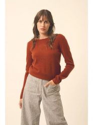 Just Cashmere Kaszmirowy sweter w kolorze jasnobrązowym rozmiar: M. Brązowe swetry Just Cashmere, m, bez wzorów, z kaszmiru, bez ramiączek. Za 361.99 zł.