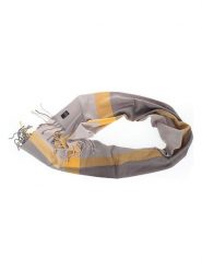 Buff Szal-koło w kolorze szaro-żółtym - (D)105 x (S)36 cm rozmiar: onesize. Szare szaliki Buff, bez wzorów, z materiału. Za 92.42 zł.
