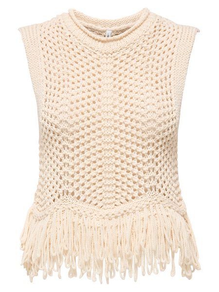 ONLY Top Kimmie 15365146 Beżowy Regular Fit. Brązowe topy Only, m, bez wzorów, z syntetyku, bez kołnierzyka, bez ramiączek. Za 96.99 zł.