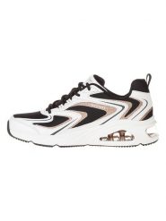 Skechers Sneakersy "Tres-Air Uno" w kolorze złoto-biało-czarnym rozmiar: 36,5. Białe trampki Skechers, bez wzorów, bez zapięcia. Za 162.49 zł.