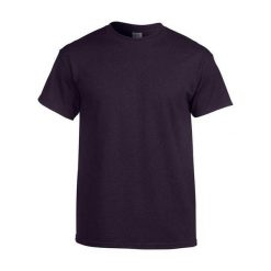 Ciężka Bawełniana Koszulka Z Krótkim Rękawem Dla Dorosłych Unisex. Fioletowe bluzki GILDAN, xl, bez wzorów, z bawełny, sportowe, bez kołnierzyka, bez ramiączek. Za 37.99 zł.