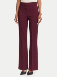 Rinascimento Spodnie materiałowe CFC0130135003 Bordowy Flare Fit. Czerwone spodnie materiałowe Rinascimento, l, bez wzorów, z materiału. Za 469.99 zł.