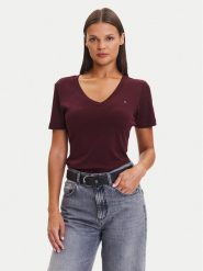 Tommy Hilfiger T-Shirt New Cody WW0WW40584 Bordowy Slim Fit. Czerwone t-shirty TOMMY HILFIGER, xxl, bez wzorów, z bawełny, bez kołnierzyka, bez ramiączek. Za 219.99 zł.