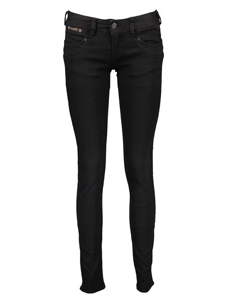 Herrlicher Dżinsy - Skinny fit - w kolorze czarnym rozmiar: W26. Czarne jeansy Herrlicher, z aplikacjami. Za 195.95 zł.