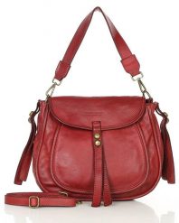 Shopperka skórzana Marco Mazzini v67h czerwona. Czerwone shopper bez wzorów, ze skóry, boho, bez dodatków. Za 489.25 zł.